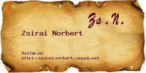 Zsirai Norbert névjegykártya