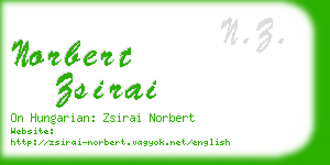 norbert zsirai business card